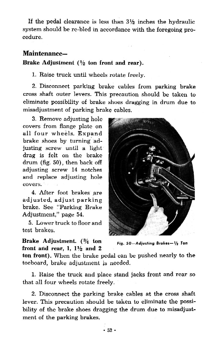 1952 Chevrolet Trucks Operators Manual Page 28